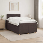 Boxspring ágy matraccal Sötét Barna 120 x 190 cm Szövet