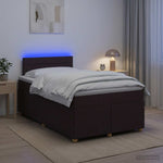 Boxspring ágy matraccal Sötét Barna 120 x 190 cm Szövet 4