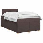 Boxspring ágy matraccal Sötét Barna 120 x 190 cm Szövet 3