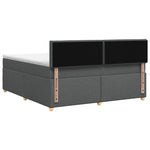Boxspring ágy matraccal Sötétszürke 180 x 200 cm Szövet 9