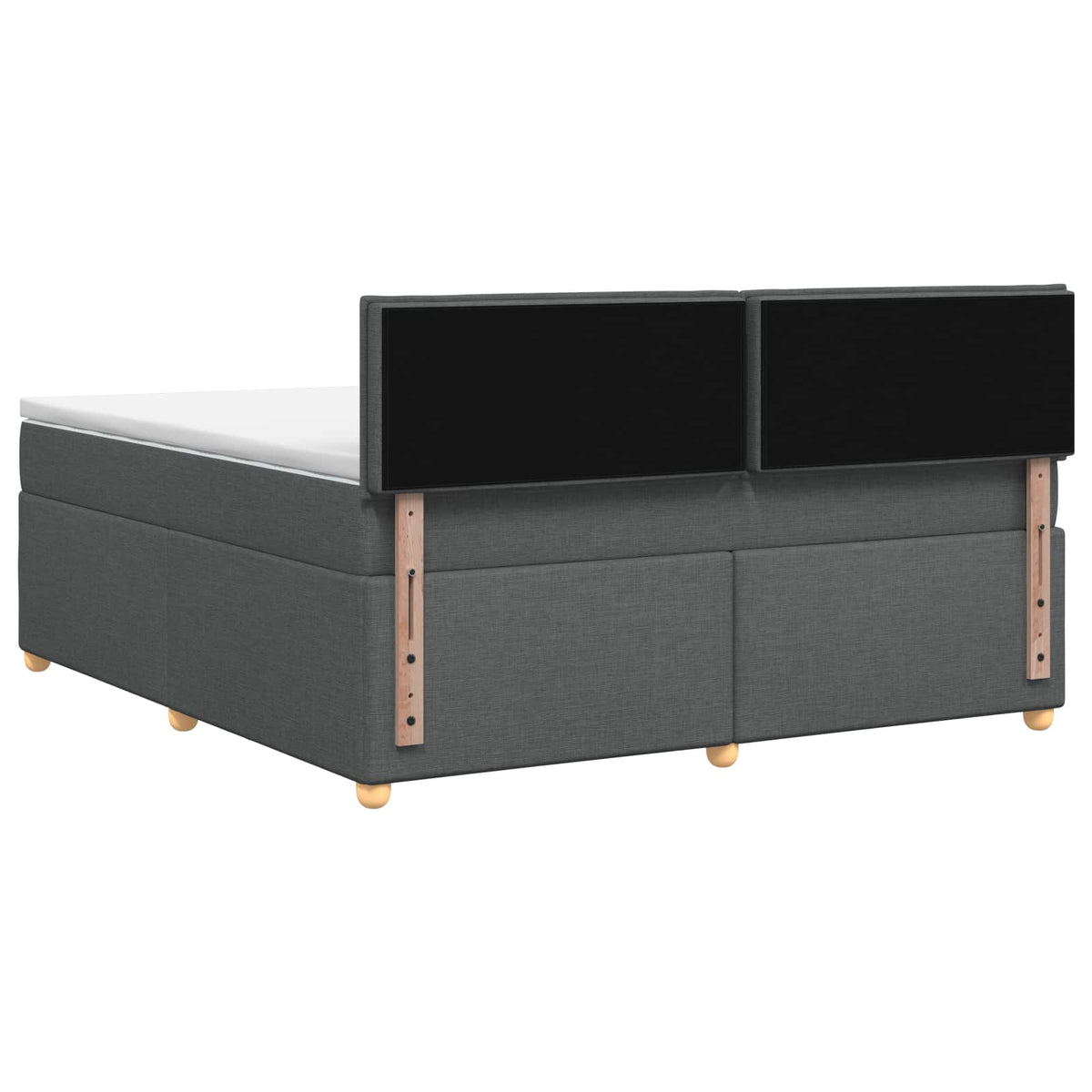 Boxspring ágy matraccal Sötétszürke 180 x 200 cm Szövet 9