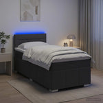 Boxspring ágy matraccal Sötétszürke 100 x 200 cm Szövet