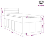 Boxspring ágy matraccal Krémszínű 90 x 200 cm Szövet 13