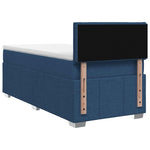 Boxspring ágy matraccal LED szalagokkal Kék 90 x 200 cm Szövet 9