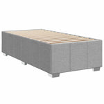 Boxspring ágy matraccal Világosszürke 100 x 200 cm Szövet 6