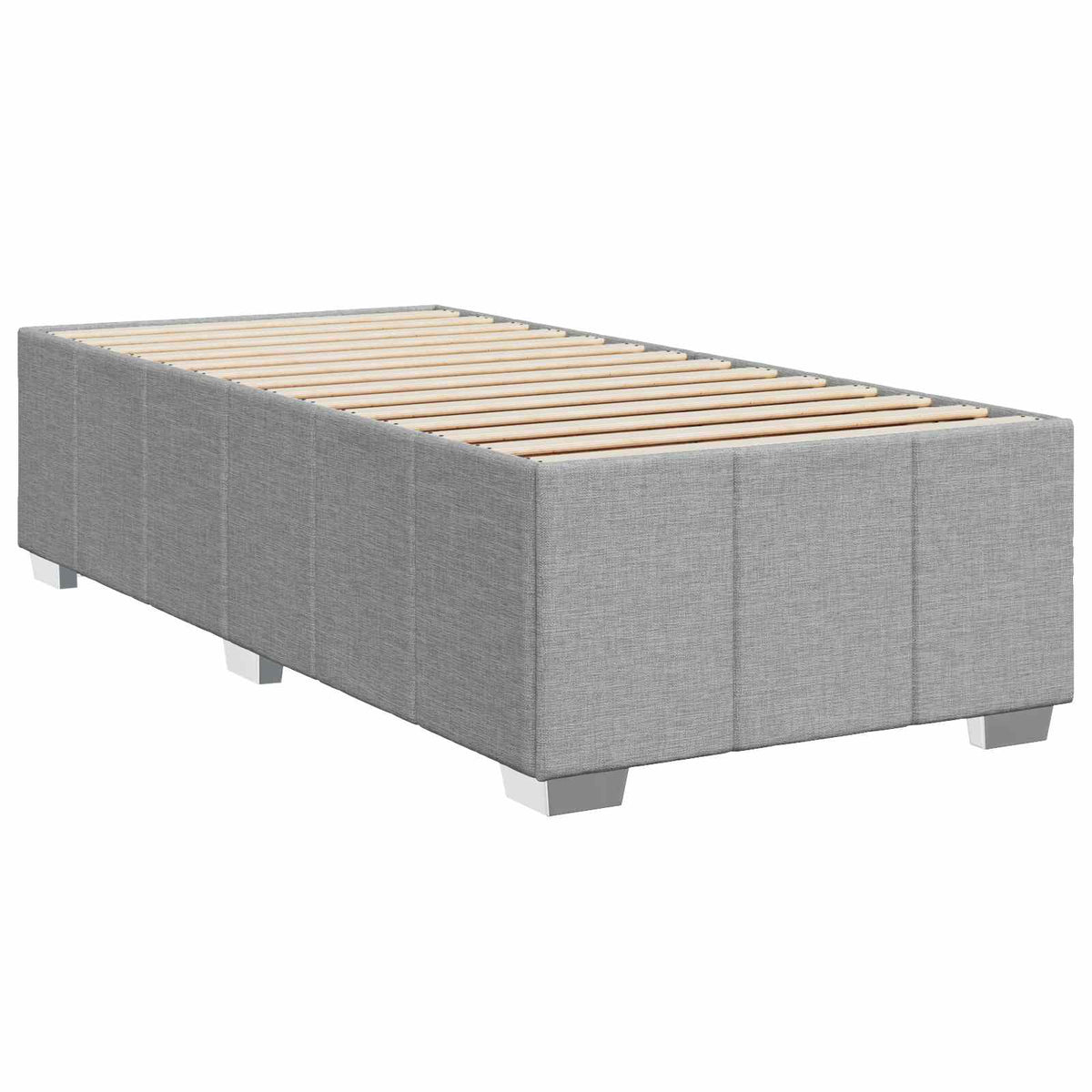 Boxspring ágy matraccal Világosszürke 100 x 200 cm Szövet 6