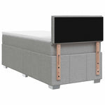 Boxspring ágy matraccal Világosszürke 100 x 200 cm Szövet 9