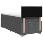 Boxspring ágy matraccal Sötétszürke 100 x 200 cm Szövet 9