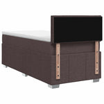 Boxspring ágy matraccal Sötét Barna 100 x 200 cm Szövet 9
