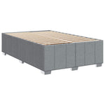 Boxspring ágy matraccal Világosszürke 120 x 190 cm Szövet 6