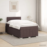 Boxspring ágy matraccal Sötét Barna 120 x 190 cm Szövet