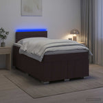 Boxspring ágy matraccal Sötét Barna 120 x 190 cm Szövet 4