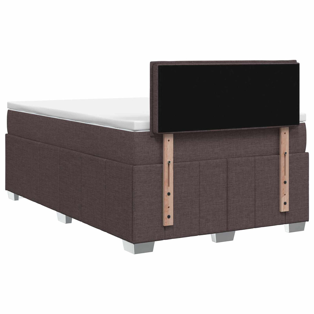 Boxspring ágy matraccal Sötét Barna 120 x 190 cm Szövet 9
