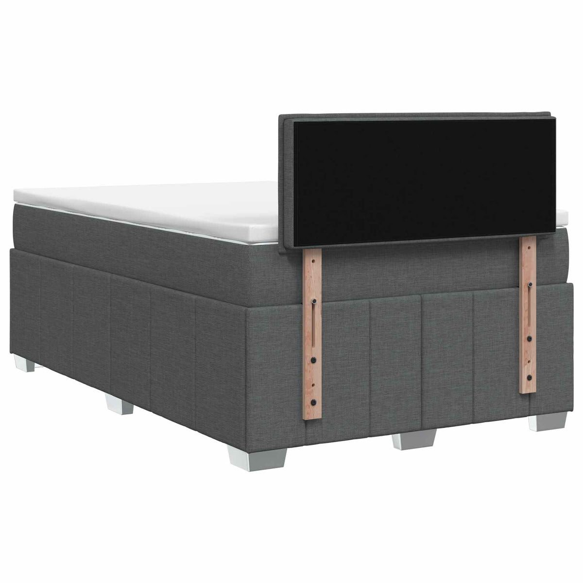 Boxspring ágy matraccal Sötétszürke 120 x 200 cm Szövet 9