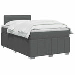 Boxspring ágy matraccal Sötétszürke 120 x 200 cm Szövet 3