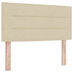 Boxspring ágy matraccal Krémszínű 90 x 200 cm Szövet 5
