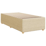 Boxspring ágy matraccal Krémszínű 90 x 200 cm Szövet 6