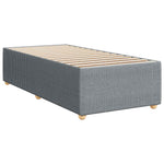 Boxspring ágy matraccal Világosszürke 100 x 200 cm Szövet 6