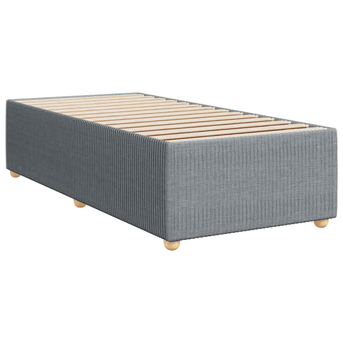 Boxspring ágy matraccal Világosszürke 100 x 200 cm Szövet 6