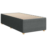 Boxspring ágy matraccal Sötétszürke 100 x 200 cm Szövet 6
