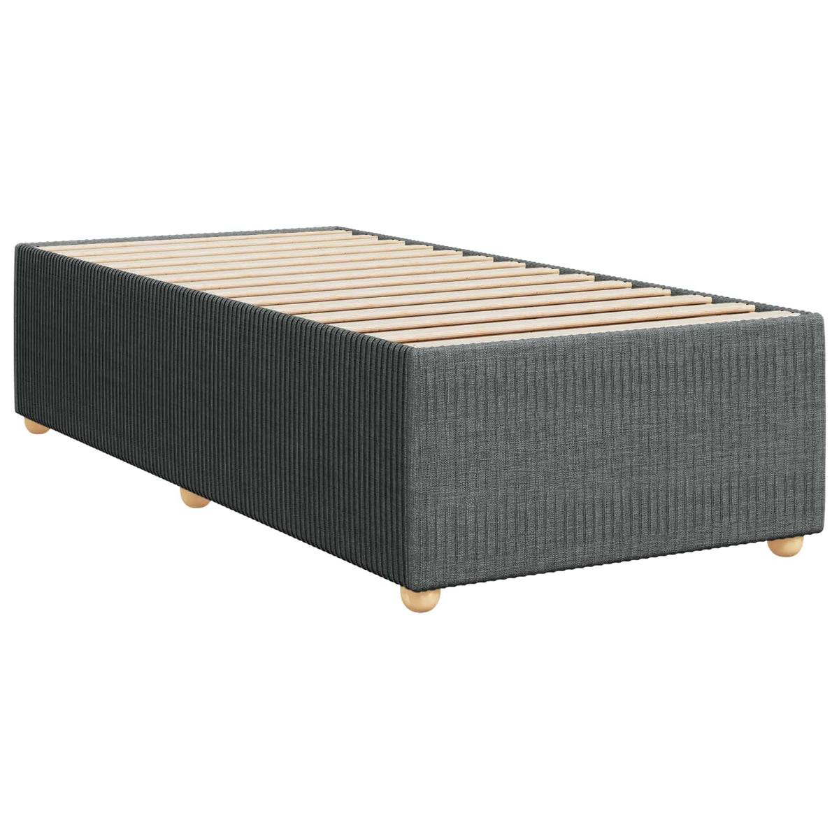Boxspring ágy matraccal Sötétszürke 100 x 200 cm Szövet 6