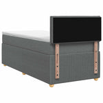 Boxspring ágy matraccal Sötétszürke 100 x 200 cm Szövet 9