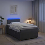 Boxspring ágy matraccal Sötétszürke 120 x 190 cm Szövet