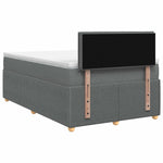 Boxspring ágy matraccal Sötétszürke 120 x 200 cm Szövet 9