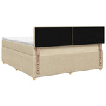 Boxspring ágy matraccal Krémszínű 140 x 200 cm Szövet 9