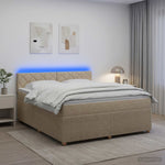 Boxspring ágy matraccal Krémszínű 140 x 190 cm Szövet 4