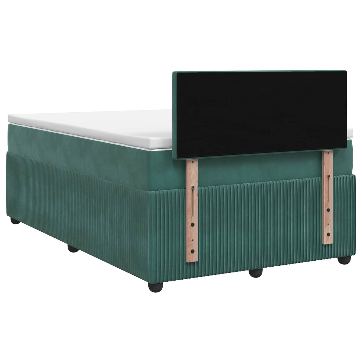 Boxspring ágy matraccal Sötétzöld 120 x 200 cm Bársony 9