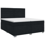 Boxspring ágy matraccal fejtámlával Fekete 200 x 200 cm Szövet 2
