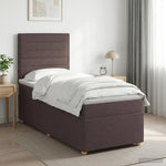 Boxspring ágy matraccal Sötét Barna 80 x 200 cm Szövet