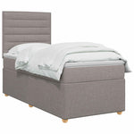 Boxspring ágy matraccal fejtámlával Tópszínű 80 x 200 cm Szövet 3