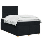 Boxspring ágy matraccal fejtámlával Fekete 120 x 200 cm Szövet 3