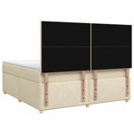 Boxspring ágy matraccal Krémszínű 140 x 190 cm Szövet 8
