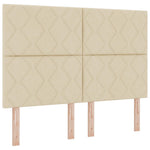 Boxspring ágy matraccal Krémszínű 140 x 200 cm Szövet 4