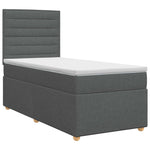 Boxspring ágy matraccal Sötétszürke Egyszemélyes Szövet 2