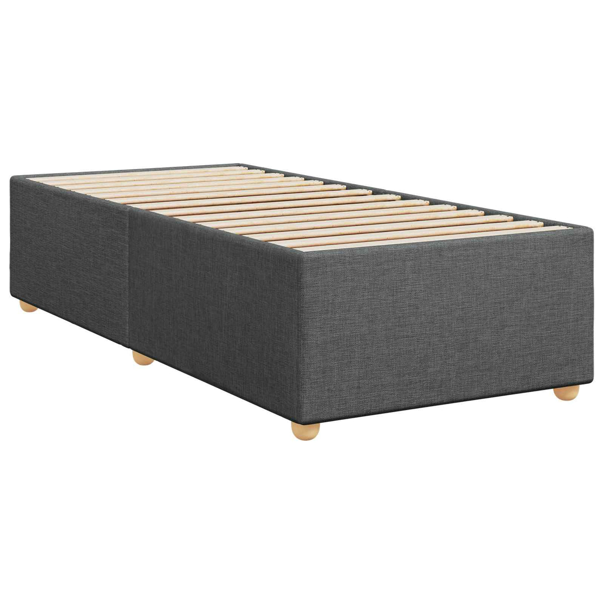 Boxspring ágy matraccal Sötétszürke Egyszemélyes Szövet 5