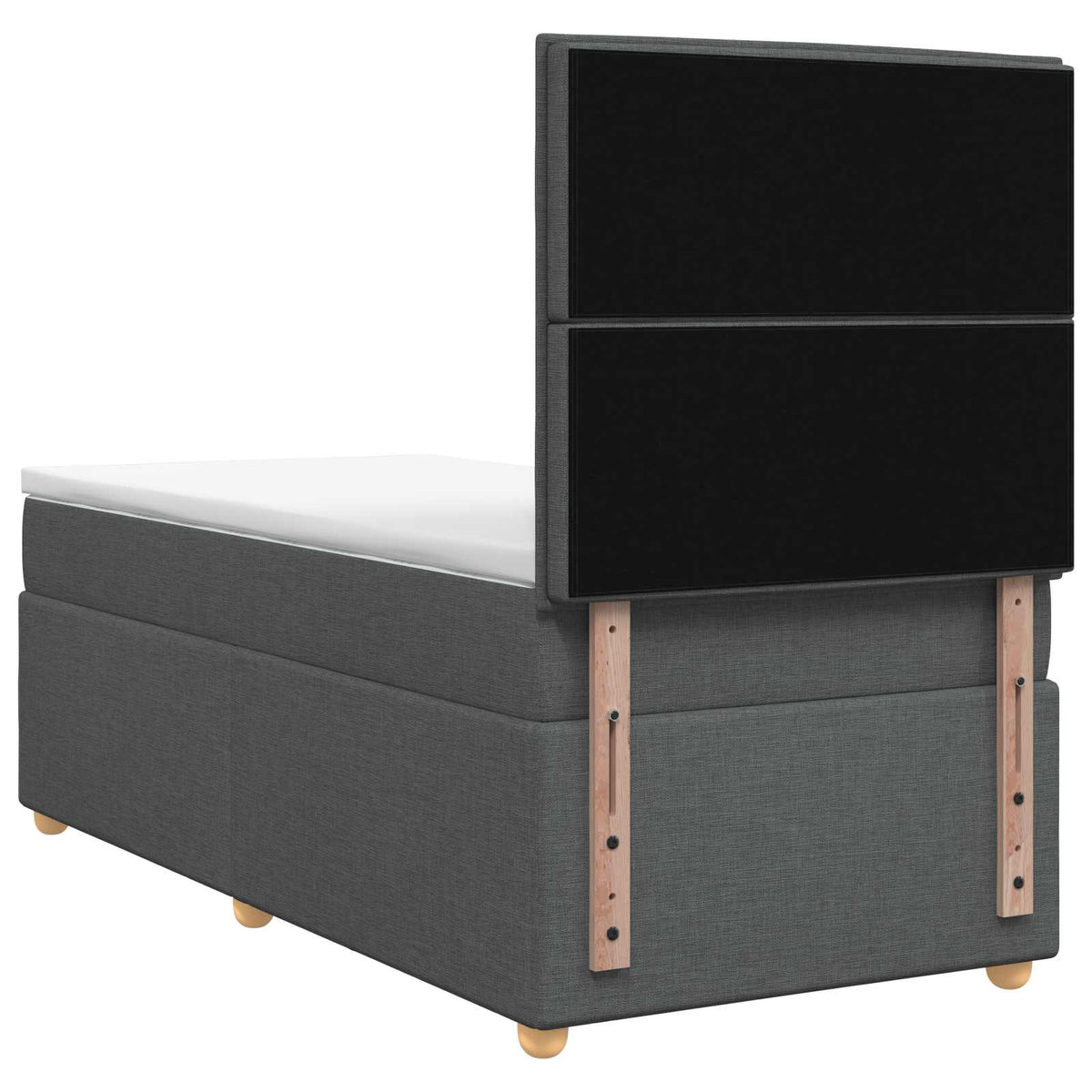 Boxspring ágy matraccal Sötétszürke Egyszemélyes Szövet 8