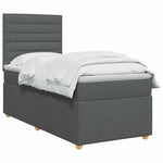 Boxspring ágy matraccal Sötétszürke Egyszemélyes Szövet 3