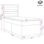 Boxspring ágy matraccal Sötétszürke Egyszemélyes Szövet 11
