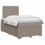 Boxspring ágy matraccal Tópszínű 120 x 200 cm Szövet 3