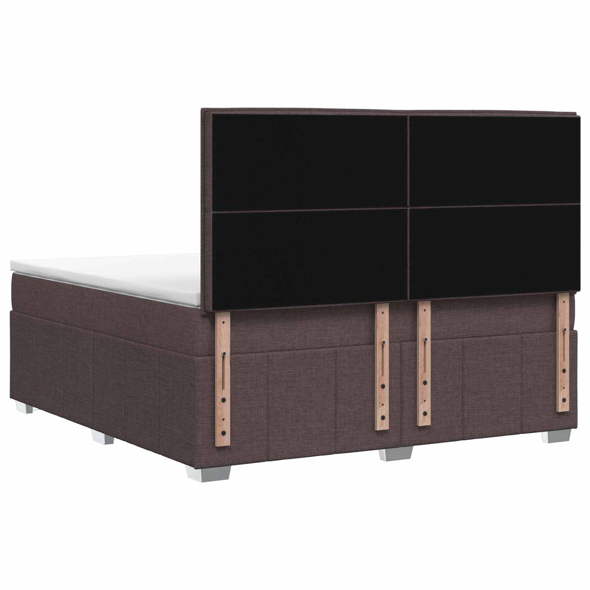 Boxspring ágy matraccal Sötét Barna 180 x 200 cm Szövet 8