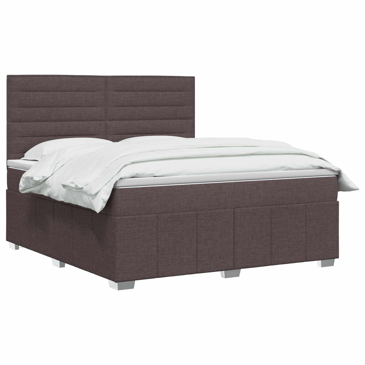 Boxspring ágy matraccal Sötét Barna 180 x 200 cm Szövet 3