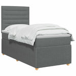 Boxspring ágy matraccal Sötétszürke Egyszemélyes Szövet 3