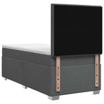 Boxspring ágy matraccal Sötétszürke 90 x 200 cm Szövet 9