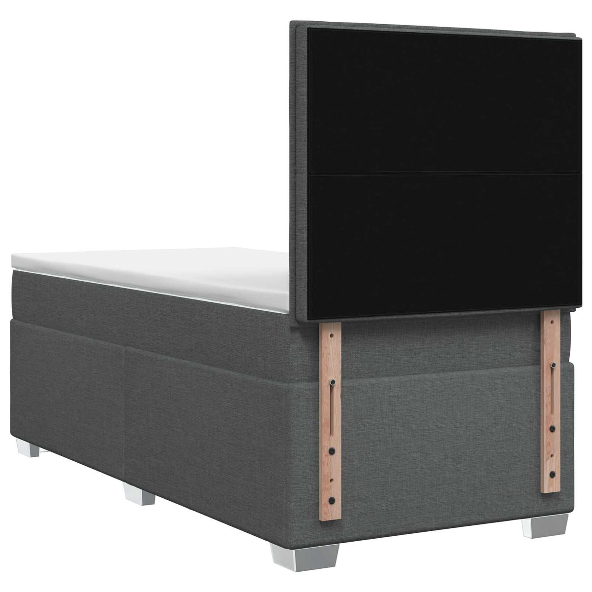 Boxspring ágy matraccal Sötétszürke 90 x 200 cm Szövet 9