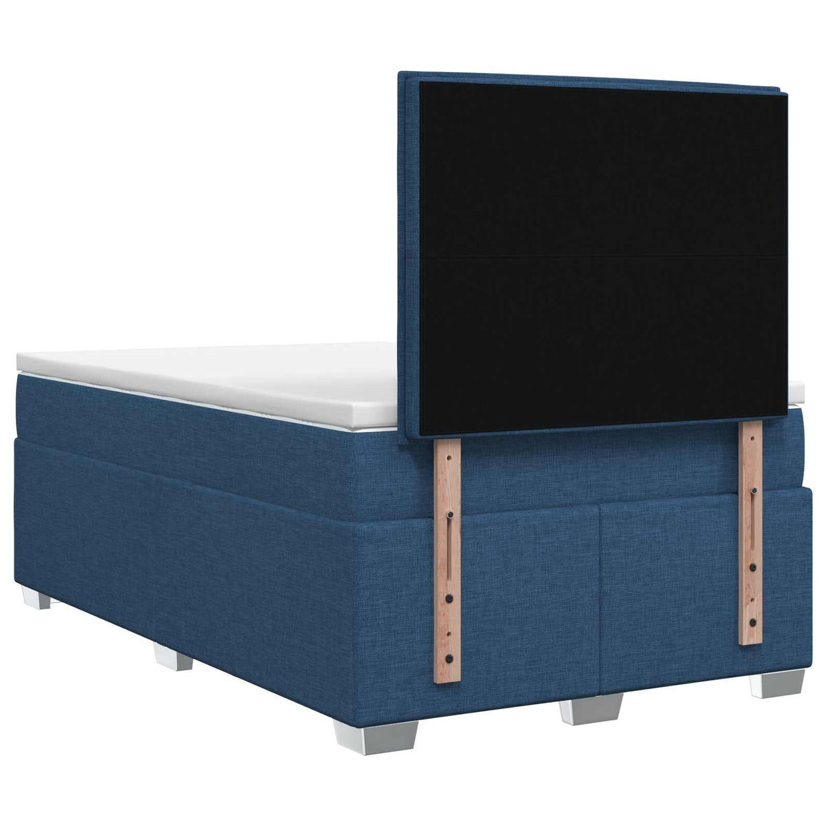 Boxspring ágy matraccal LED szalagokkal Kék 120 x 200 cm Szövet 9