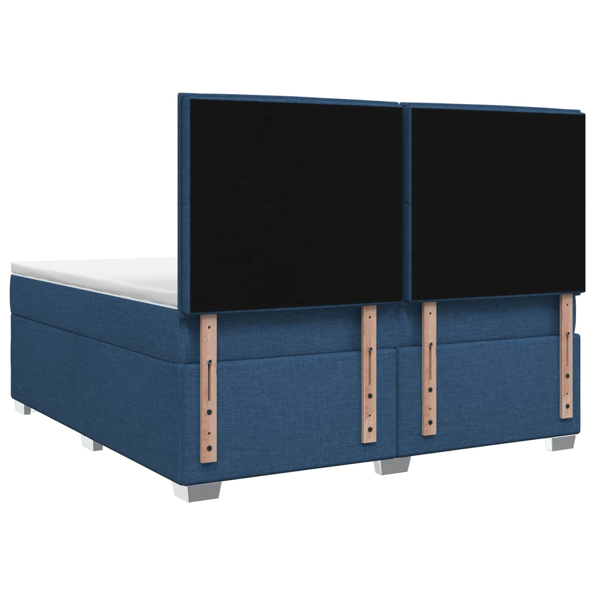 Boxspring ágy matraccal LED szalagokkal Kék 160 x 200 cm Szövet 9